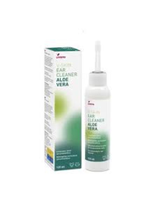 Livisto V-Skin منظف الأذن بالألوفيرا للكلاب والقطط عناية لطيفة وبرائحة منعشة 125 مل - Image 1